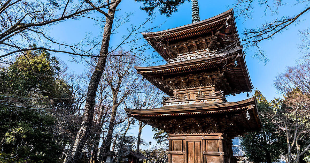 Pagoda de tres pisos del templo Gotokuji, Setagaya